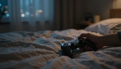 ベッドの上でゲーム機を挟みながら距離が縮まる、静かな高揚感