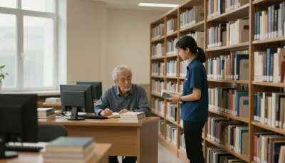 異動先の図書館で上司と揺れる夜