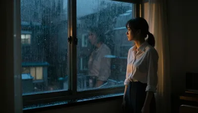 先輩の部屋で過ごした、乾かない雨の夜