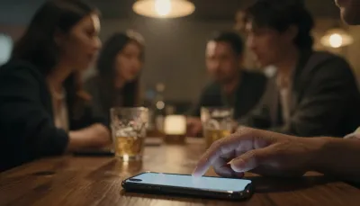 飲み会の席で、噂が広がる前の不穏な空気とスマホの危うさ