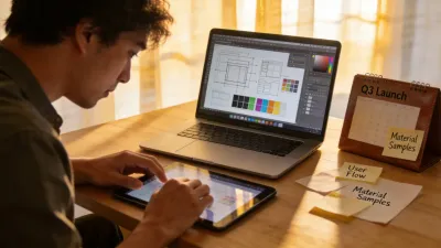 デジタルコンテンツ副業の企画と制作を進める作業風景のイメージ